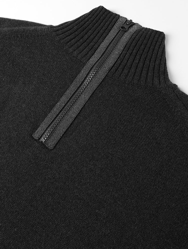 Merino Yünü Balıkçı Yaka Çift Taraflı Kazak