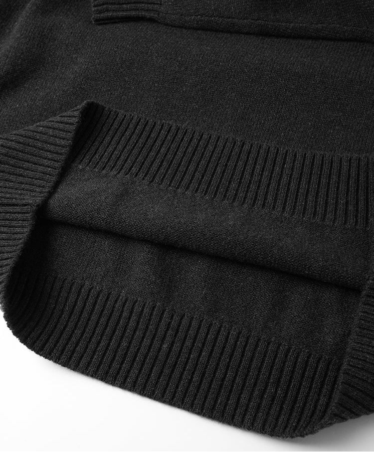 Merino Yünü Balıkçı Yaka Çift Taraflı Kazak