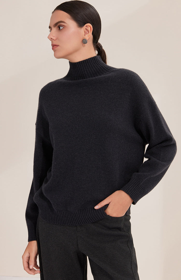 Merino Yünü Balıkçı Yaka Çift Taraflı Kazak