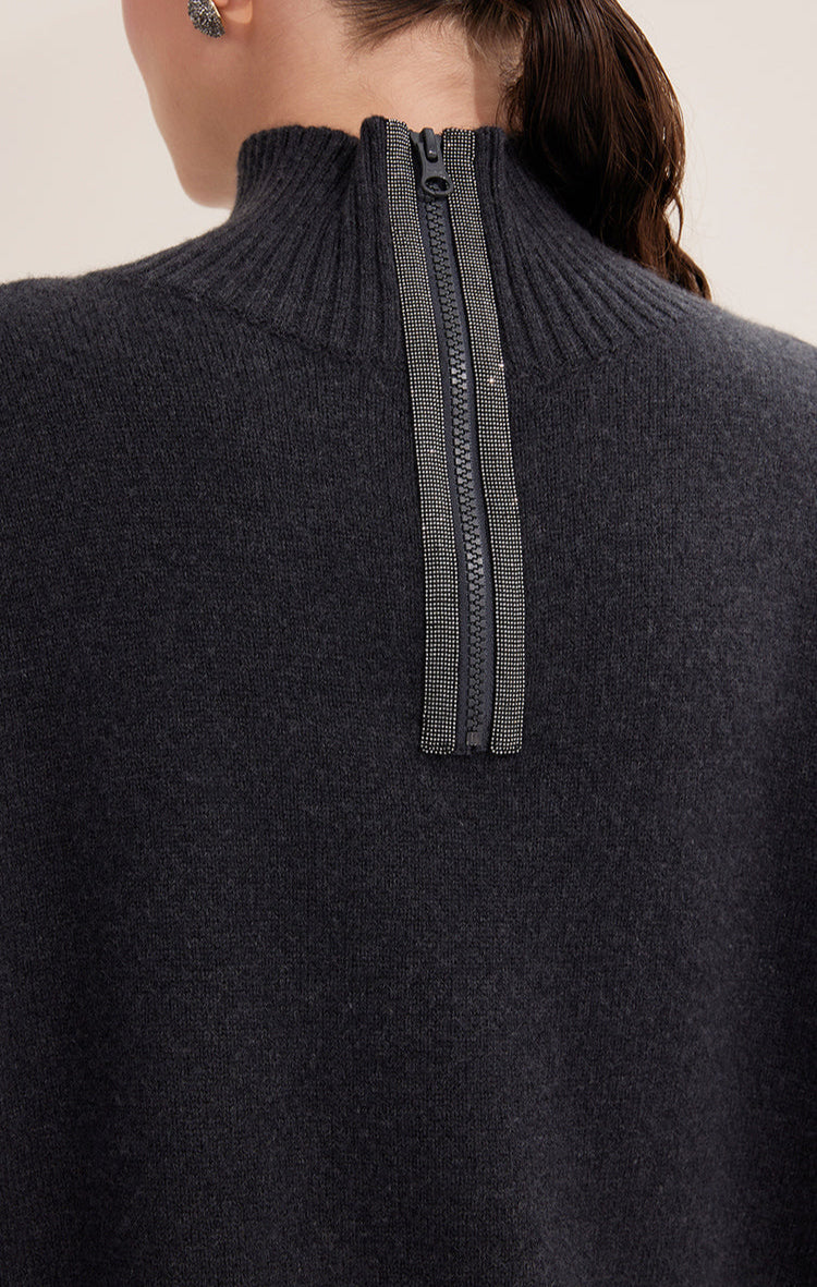 Merino Yünü Balıkçı Yaka Çift Taraflı Kazak