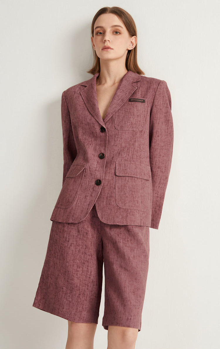 Keten Düğmeli Blazer