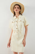Pamuk Düğmeli Elbise