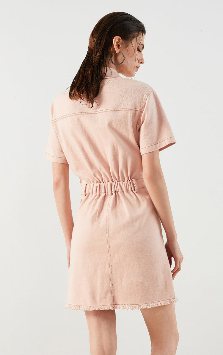 Pamuk Düğmeli Elbise