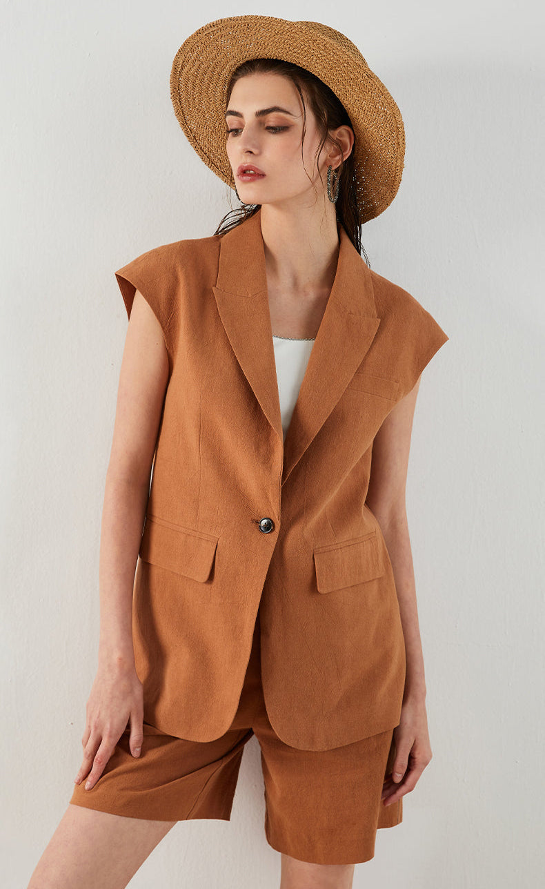 Keten & Pamuk Klasik Blazer