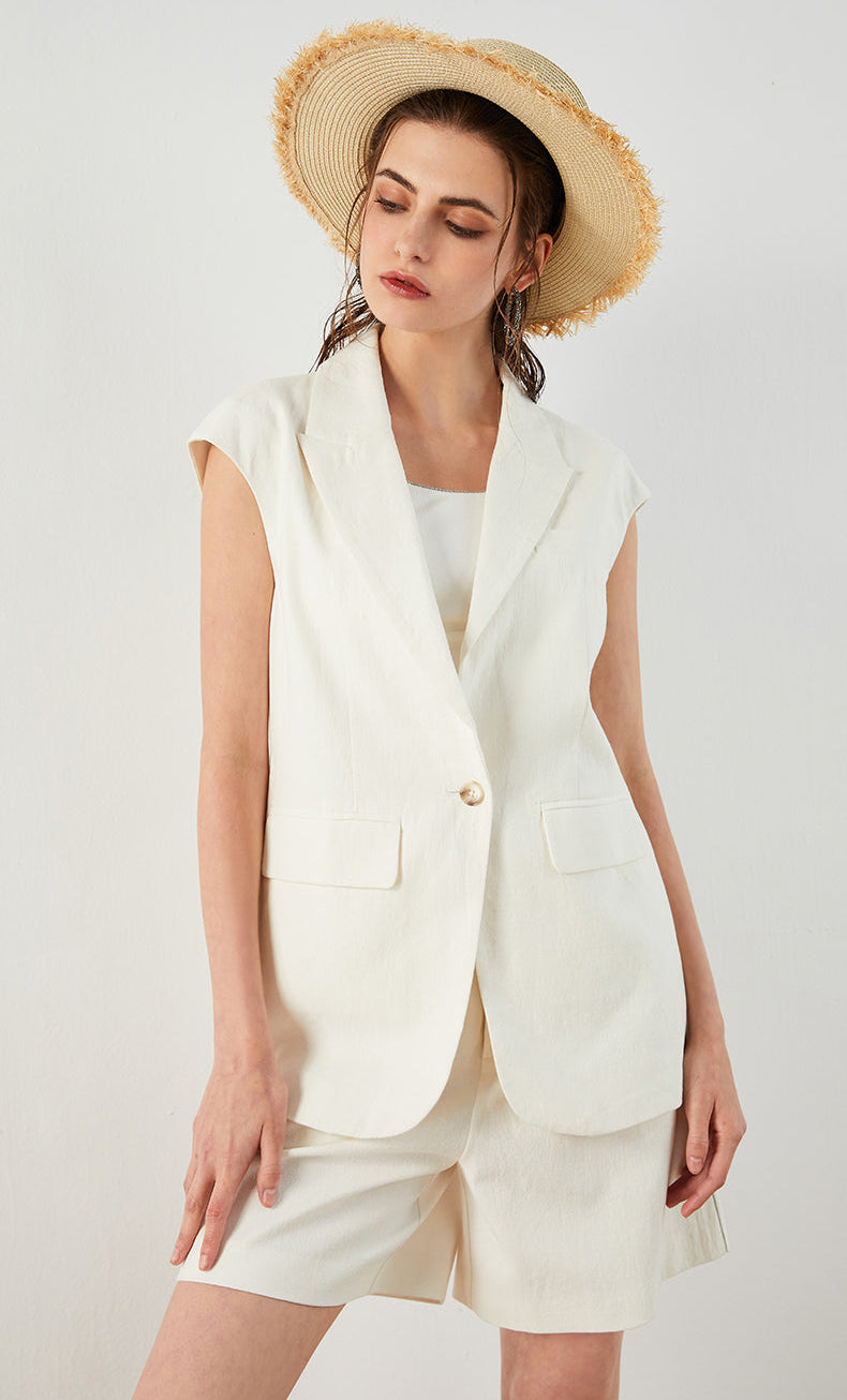 Keten & Pamuk Klasik Blazer