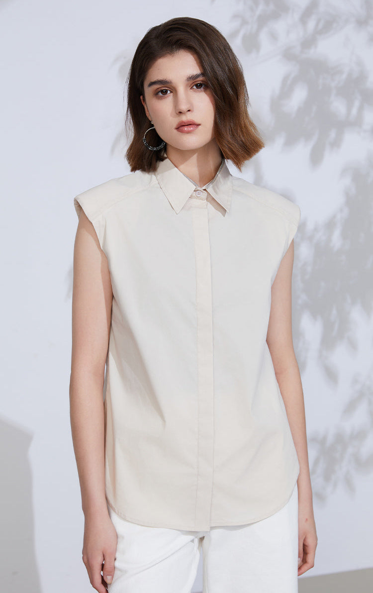 Pamuk İnce Dokulu Askısız Gömlek