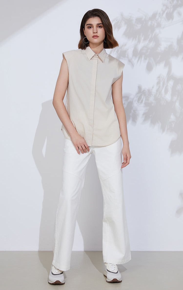 Pamuk İnce Dokulu Askısız Gömlek