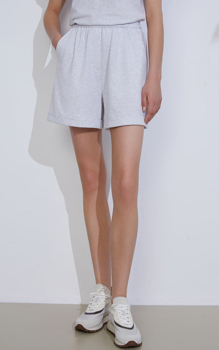Pamuk Yüksek Bel Şort