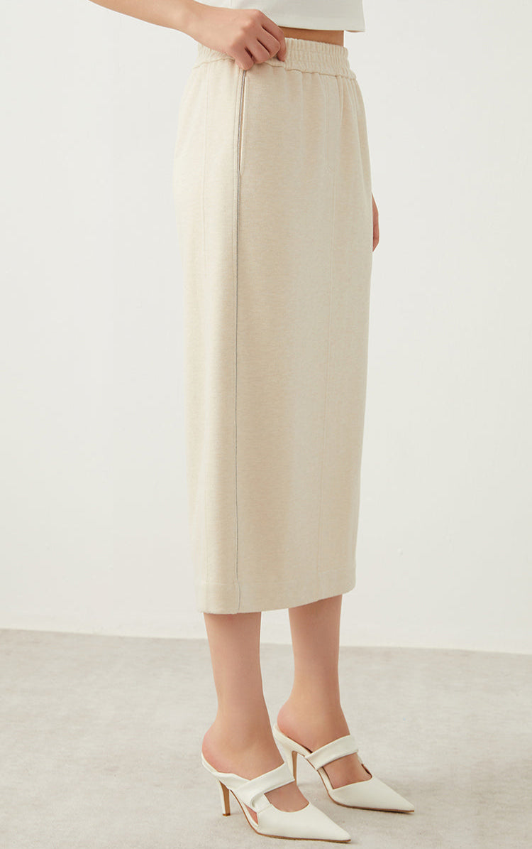 Yün Dar Kesim Midi Etek