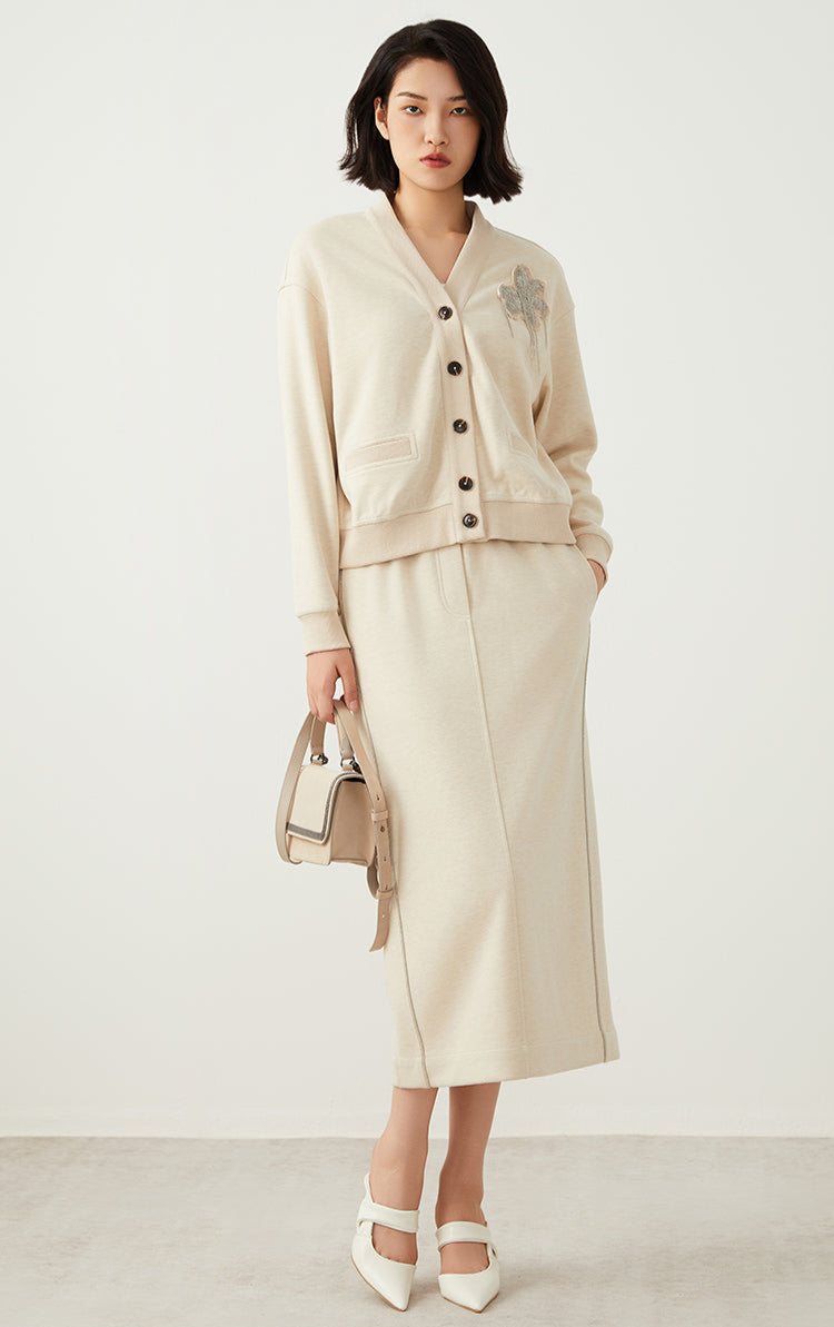 Yün Dar Kesim Midi Etek