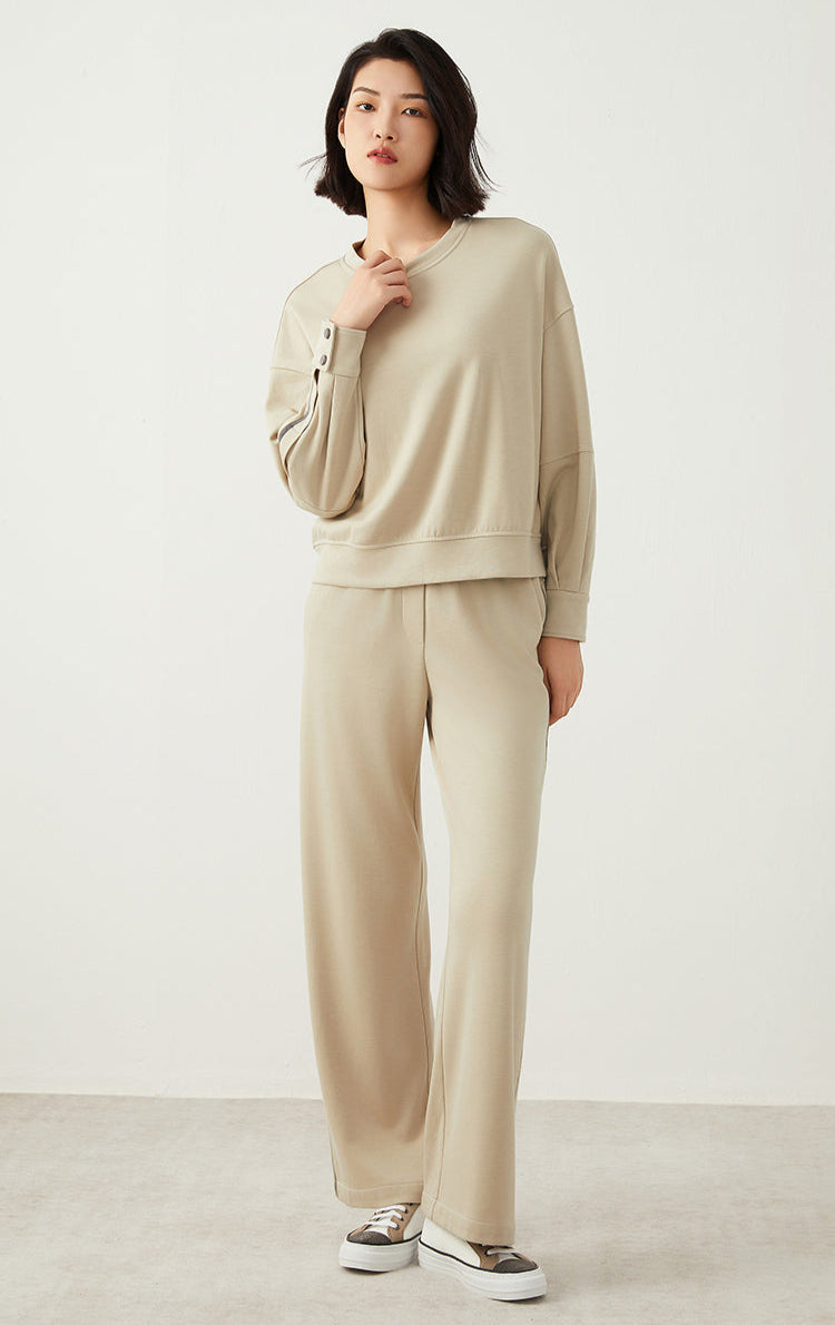 Pamuk Geniş Paça Pantolon