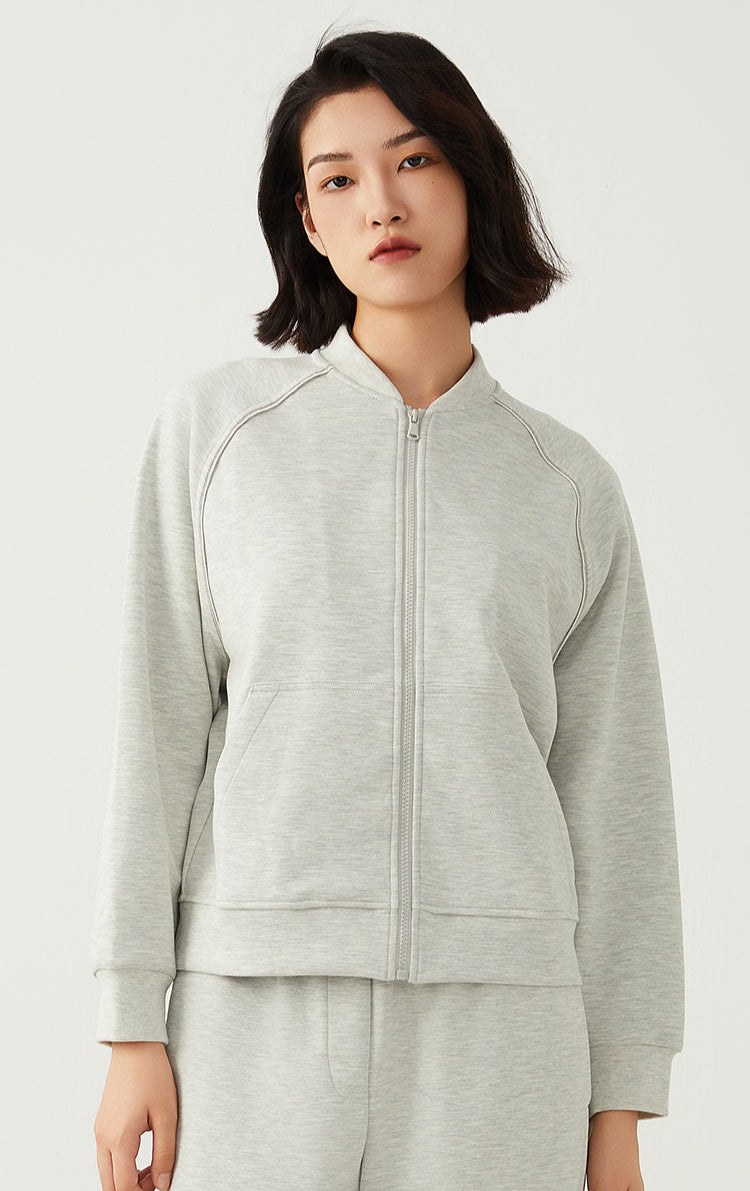 Yün Karışımlı Fermuarlı Ceket