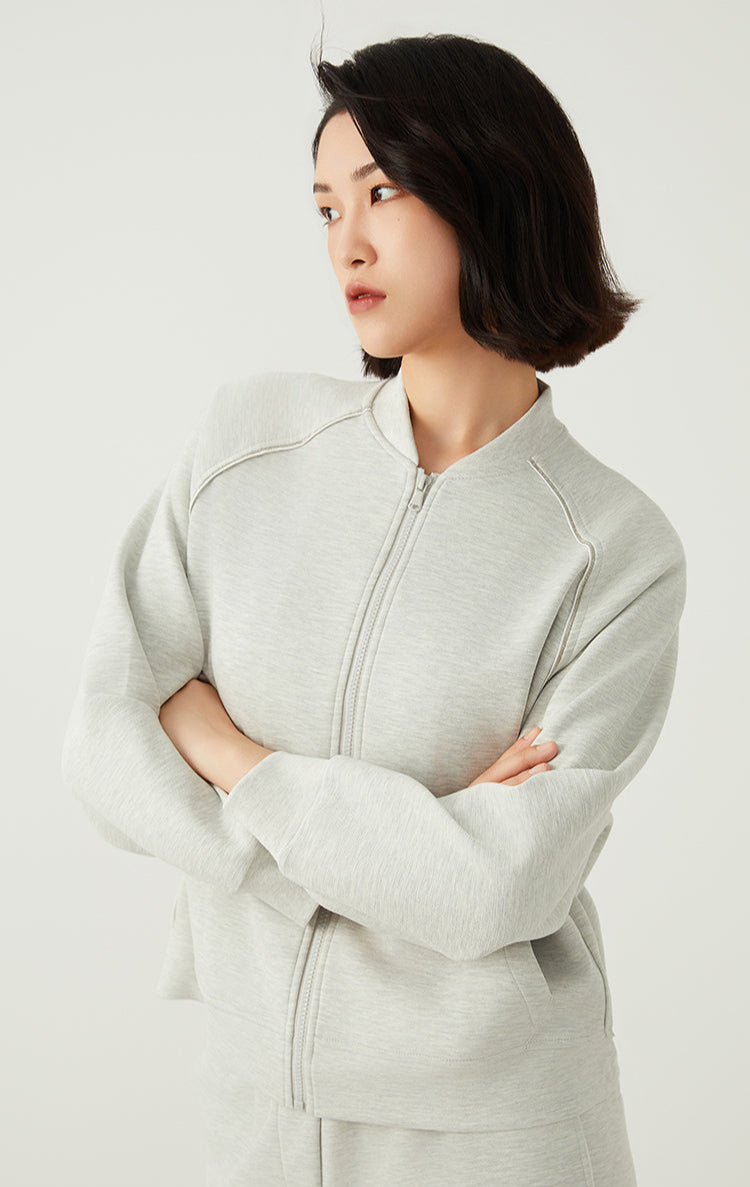 Yün Karışımlı Fermuarlı Ceket