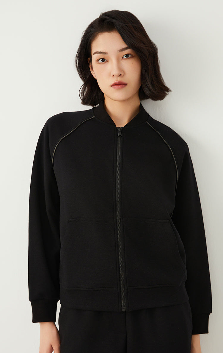 Yün Karışımlı Fermuarlı Ceket