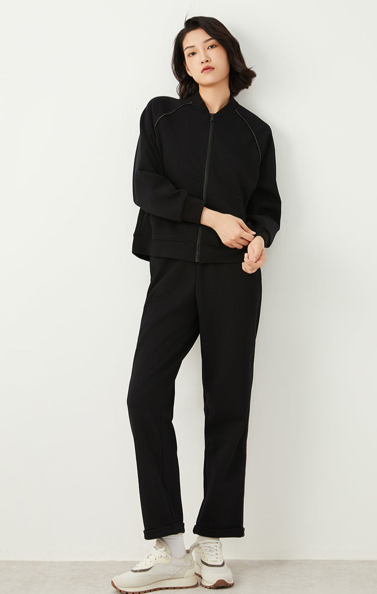 Yün Karışımlı Fermuarlı Ceket