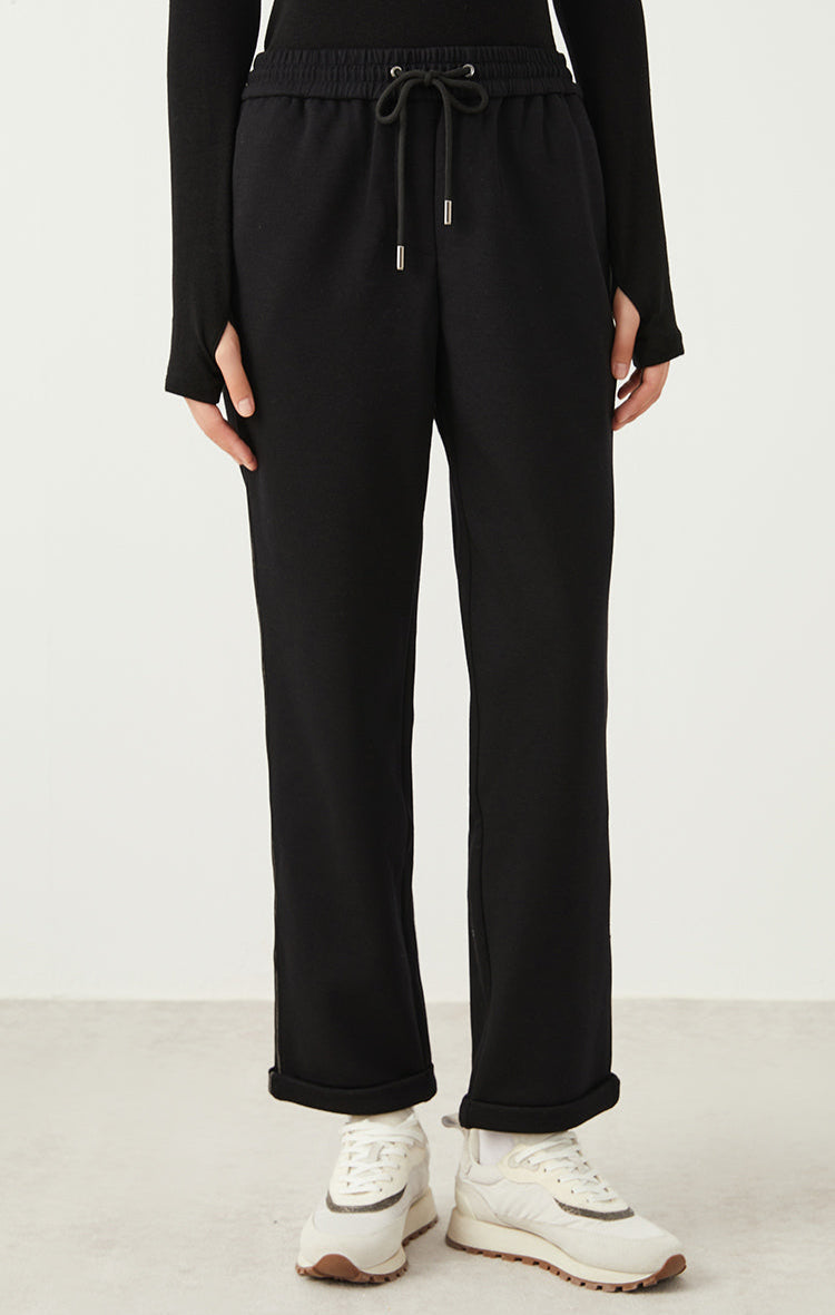 Yün Karışımlı Bağcıklı Pantolon