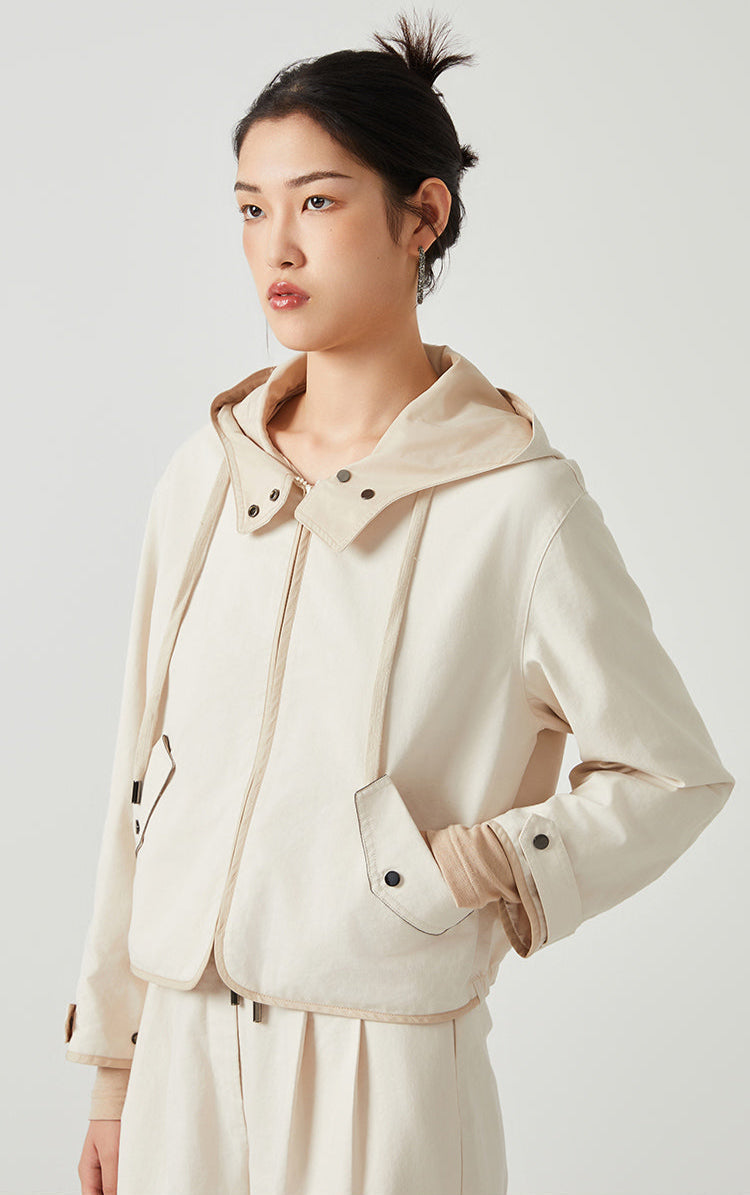 Pamuk Kapüşonlu Ceket