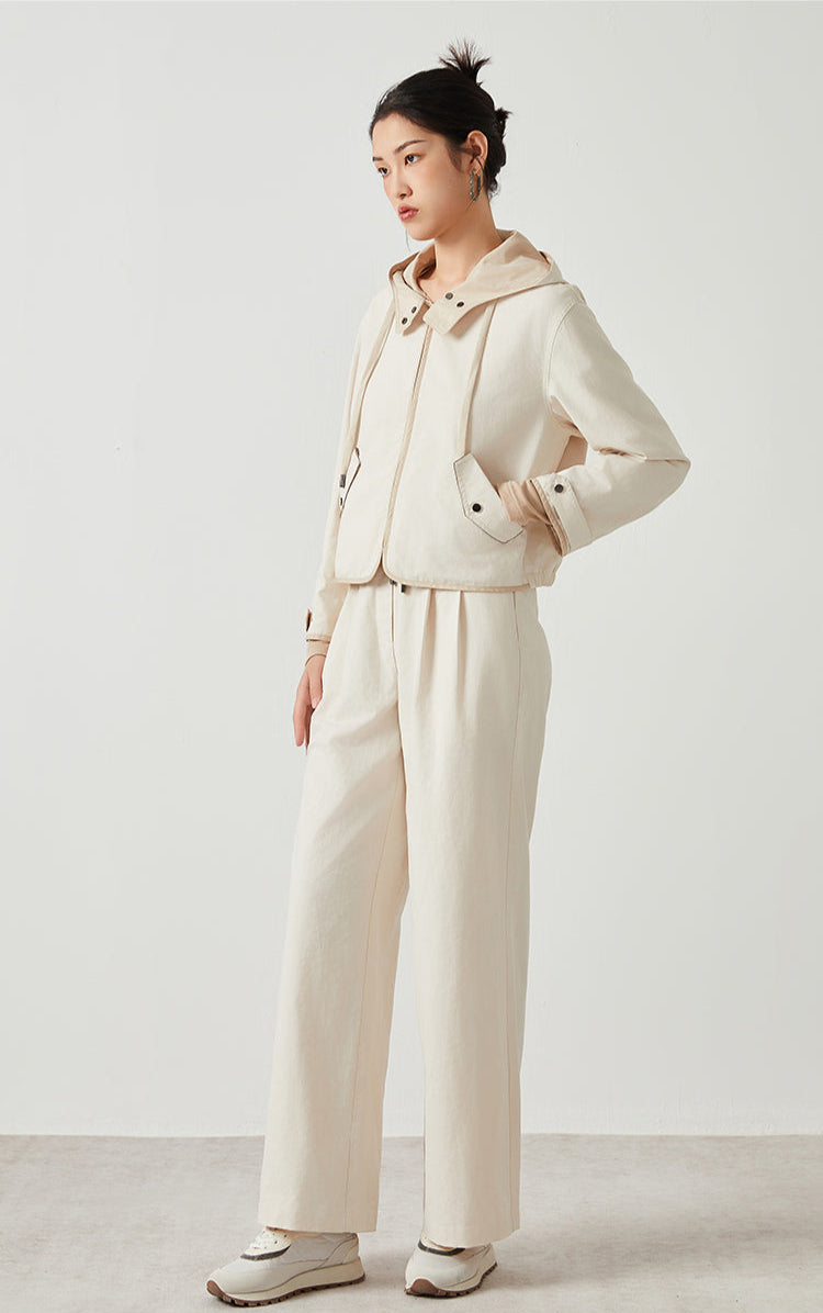 Pamuk Kapüşonlu Ceket