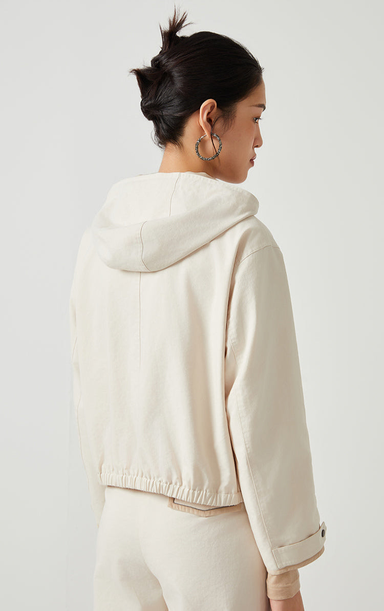 Pamuk Kapüşonlu Ceket