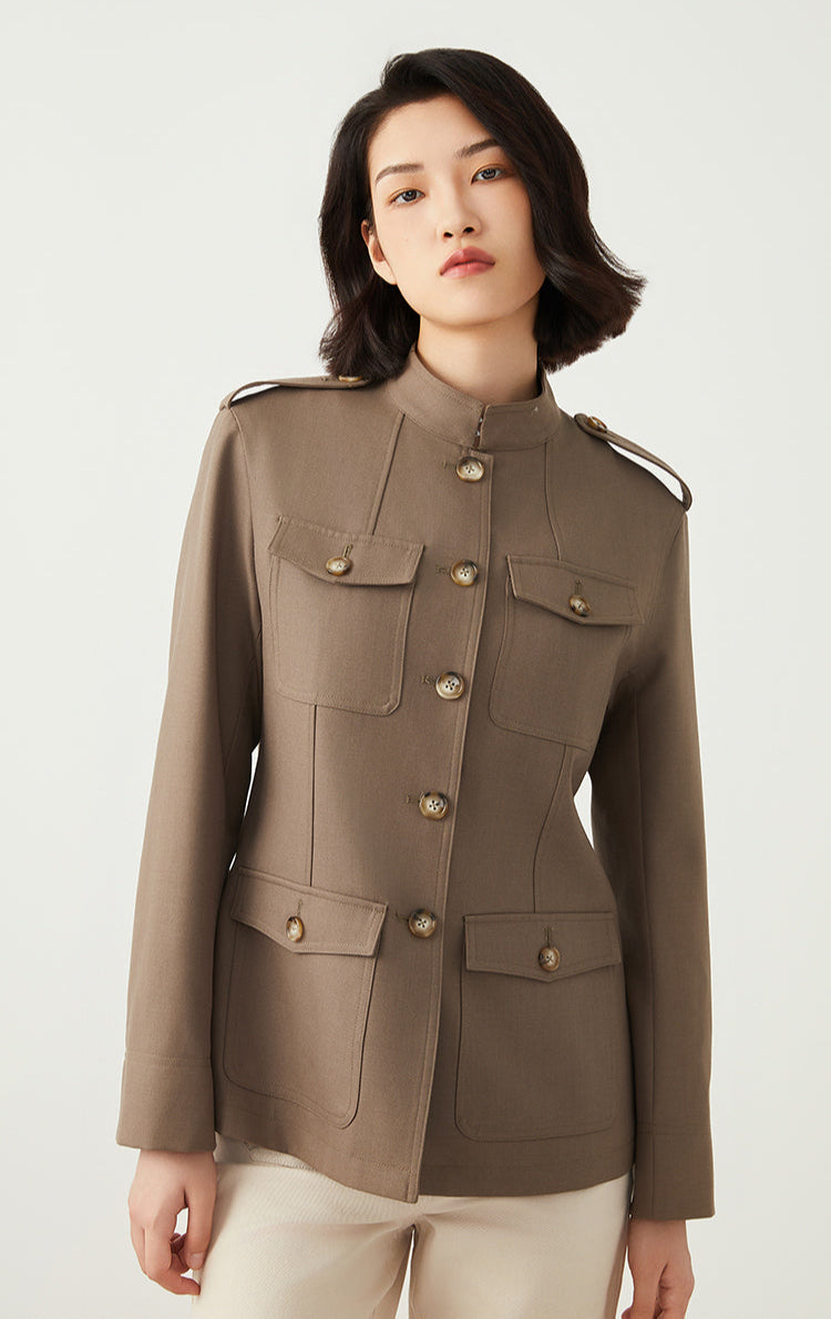 Avustralya Yünü Kahverengi Ceket