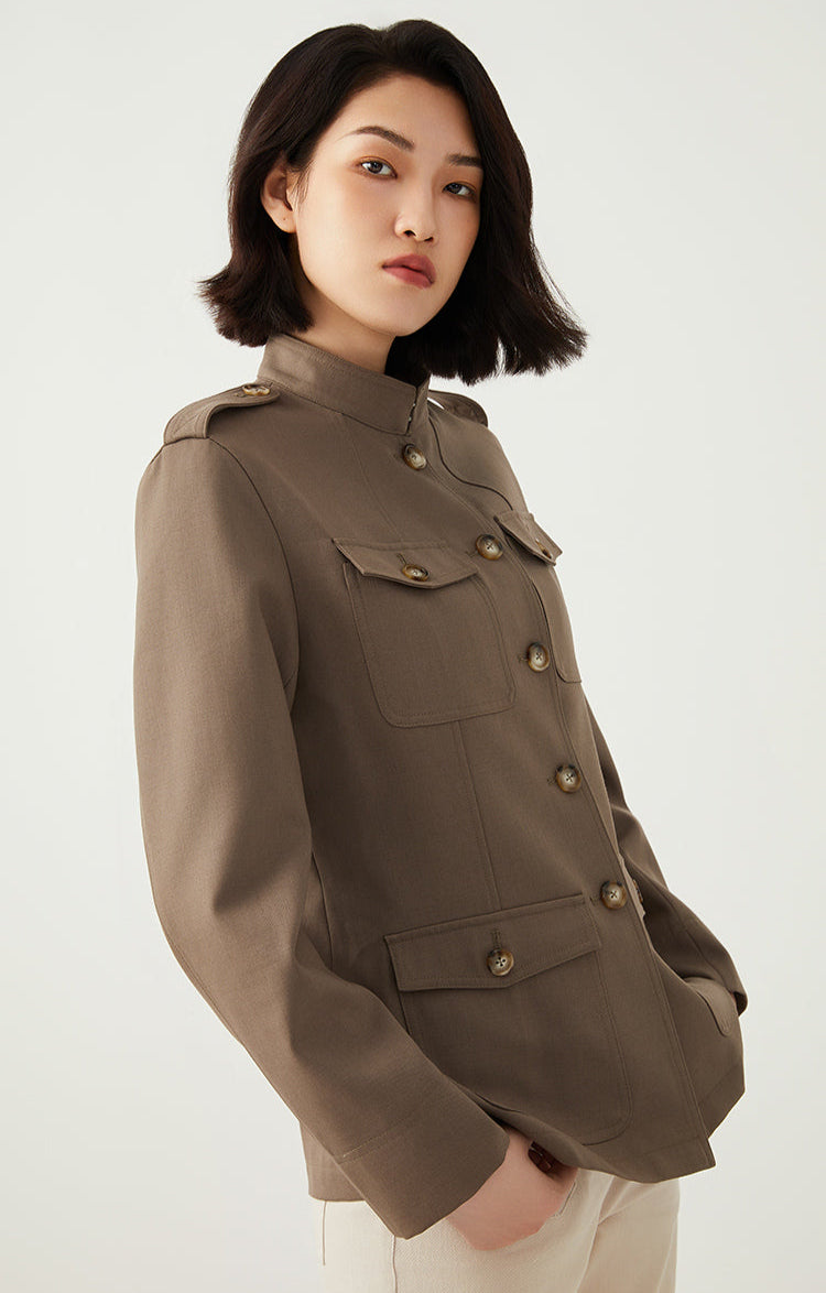 Avustralya Yünü Kahverengi Ceket