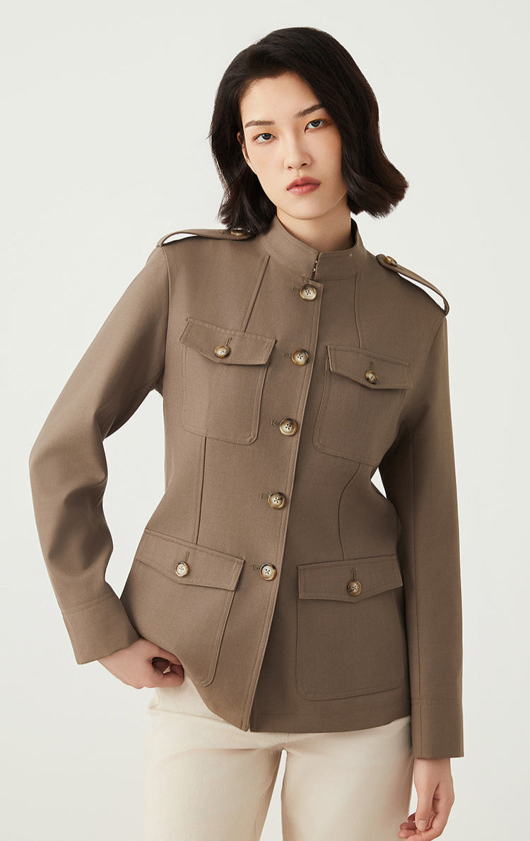 Avustralya Yünü Kahverengi Ceket