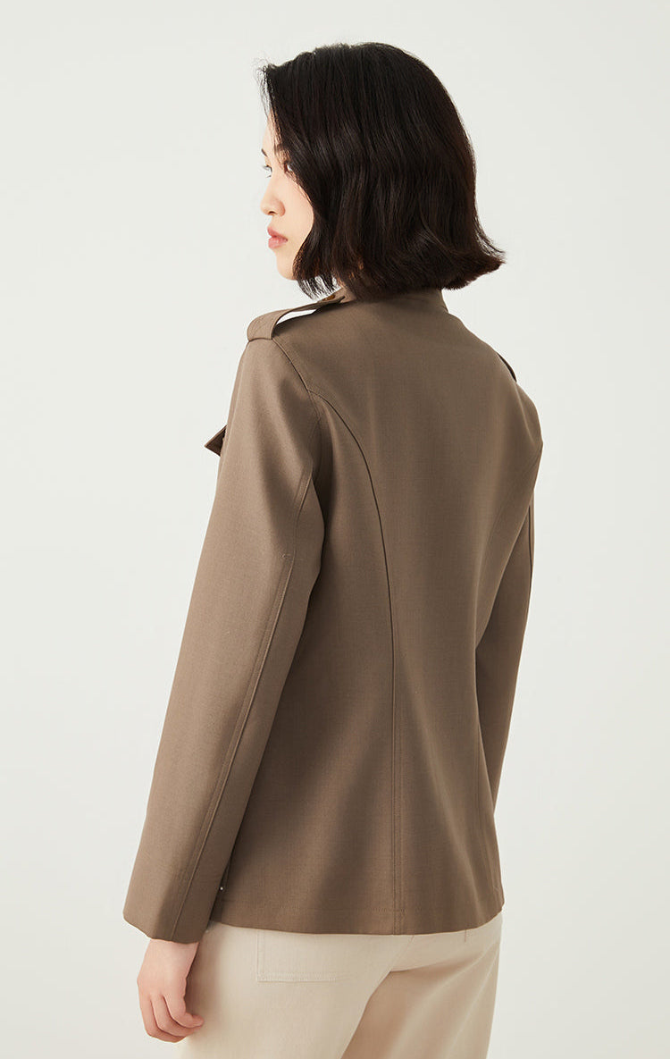 Avustralya Yünü Kahverengi Ceket