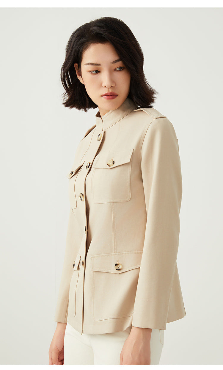 Avustralya Yünü Kahverengi Ceket