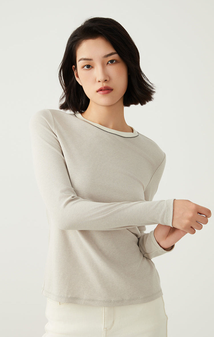 Keten & Yün Uzun Kollu Tişört