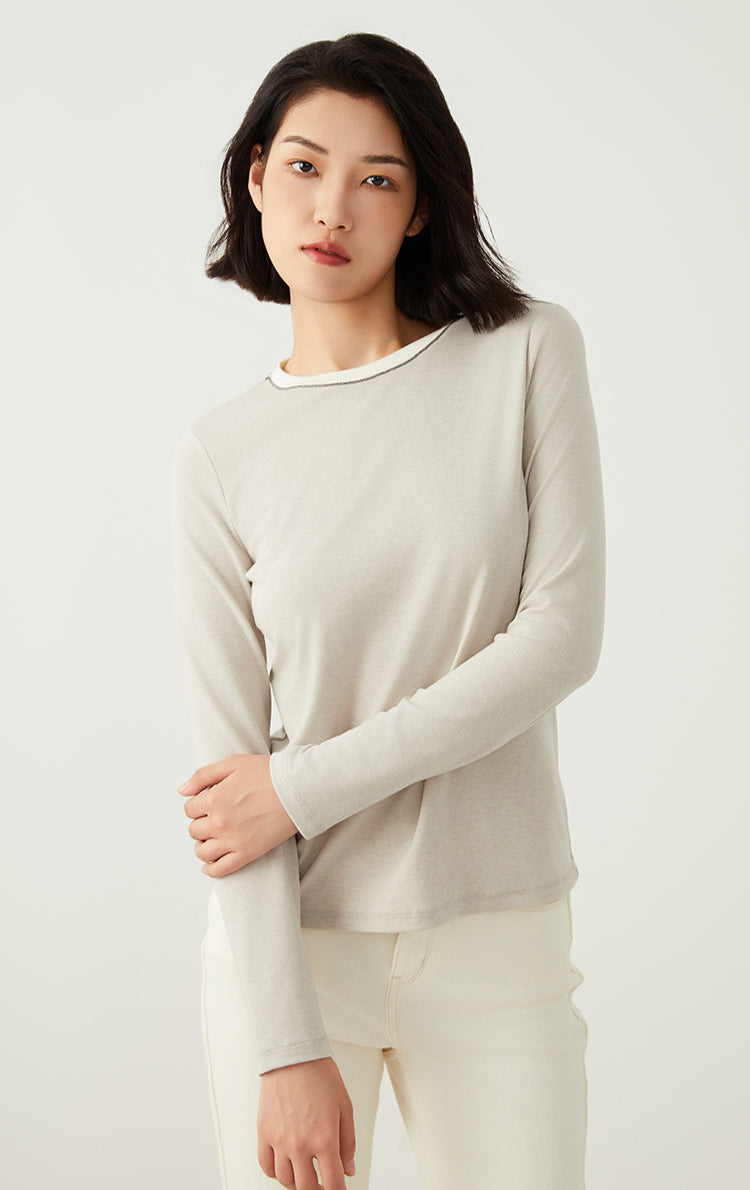 Keten & Yün Uzun Kollu Tişört