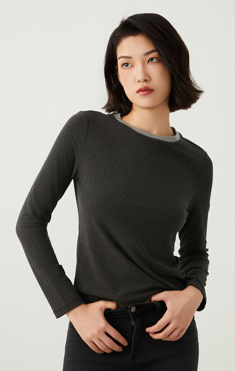 Keten & Yün Uzun Kollu Tişört