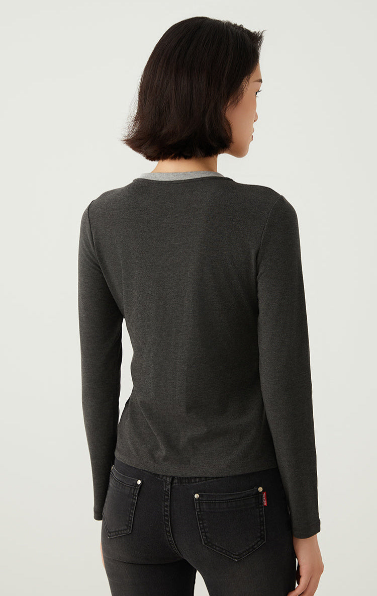 Keten & Yün Uzun Kollu Tişört