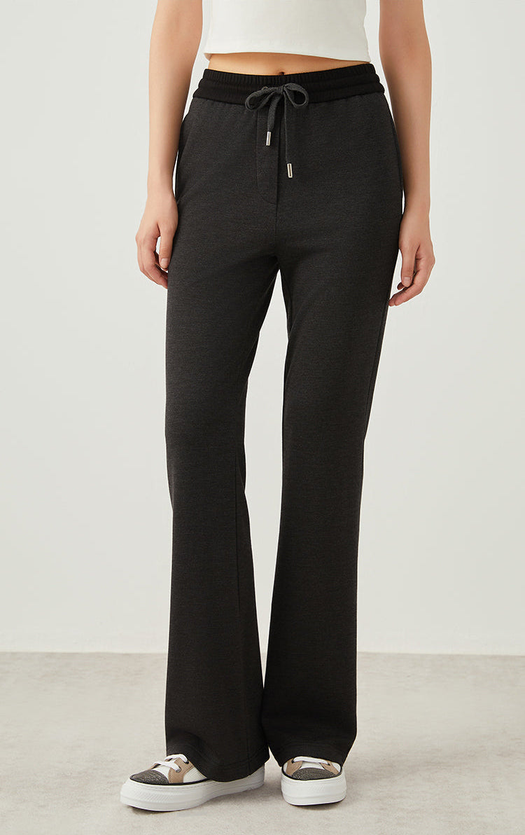 Yün & İpek Bol Kesim Büzgülü Pantolon