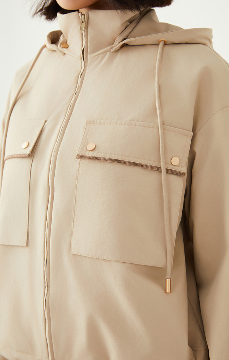 Pamuk Kapüşonlu Ceket