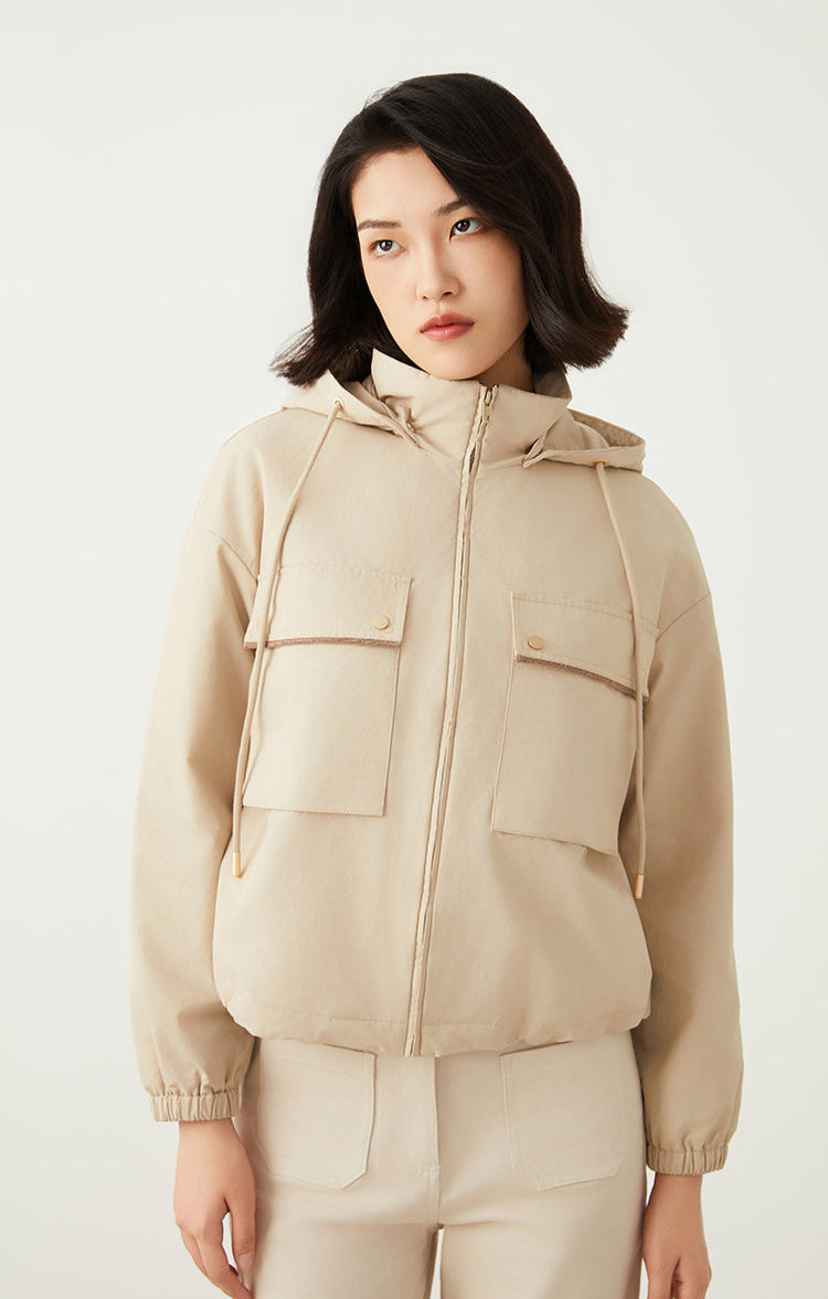 Pamuk Kapüşonlu Ceket