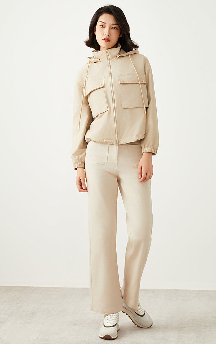 Pamuk Kapüşonlu Ceket