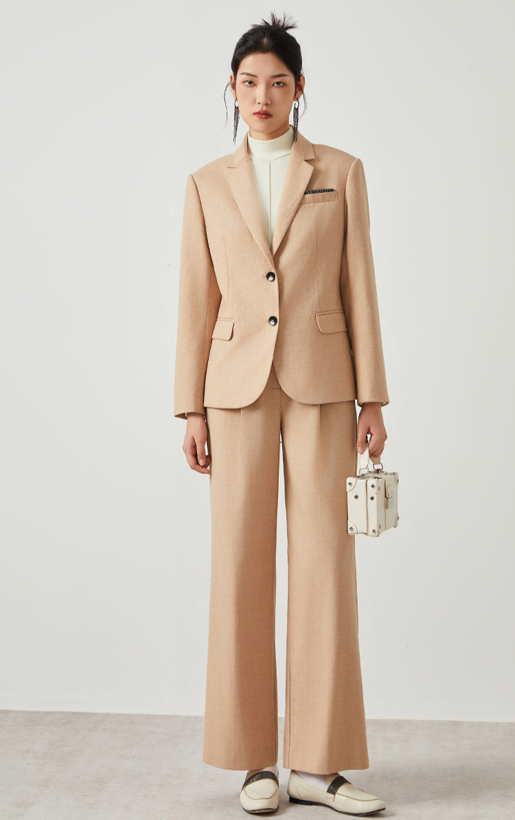 Avustralya Yünü Çift Düğmeli Blazer