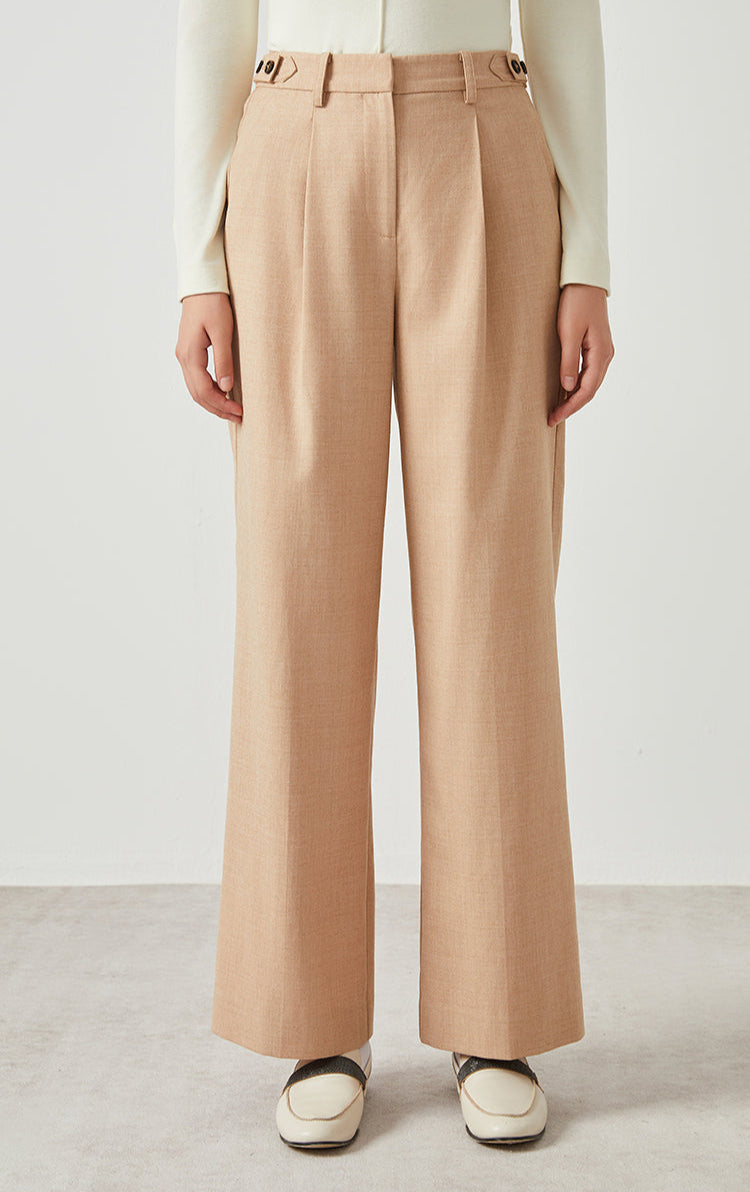 Avustralya Yünü Geniş Paça Pantolon