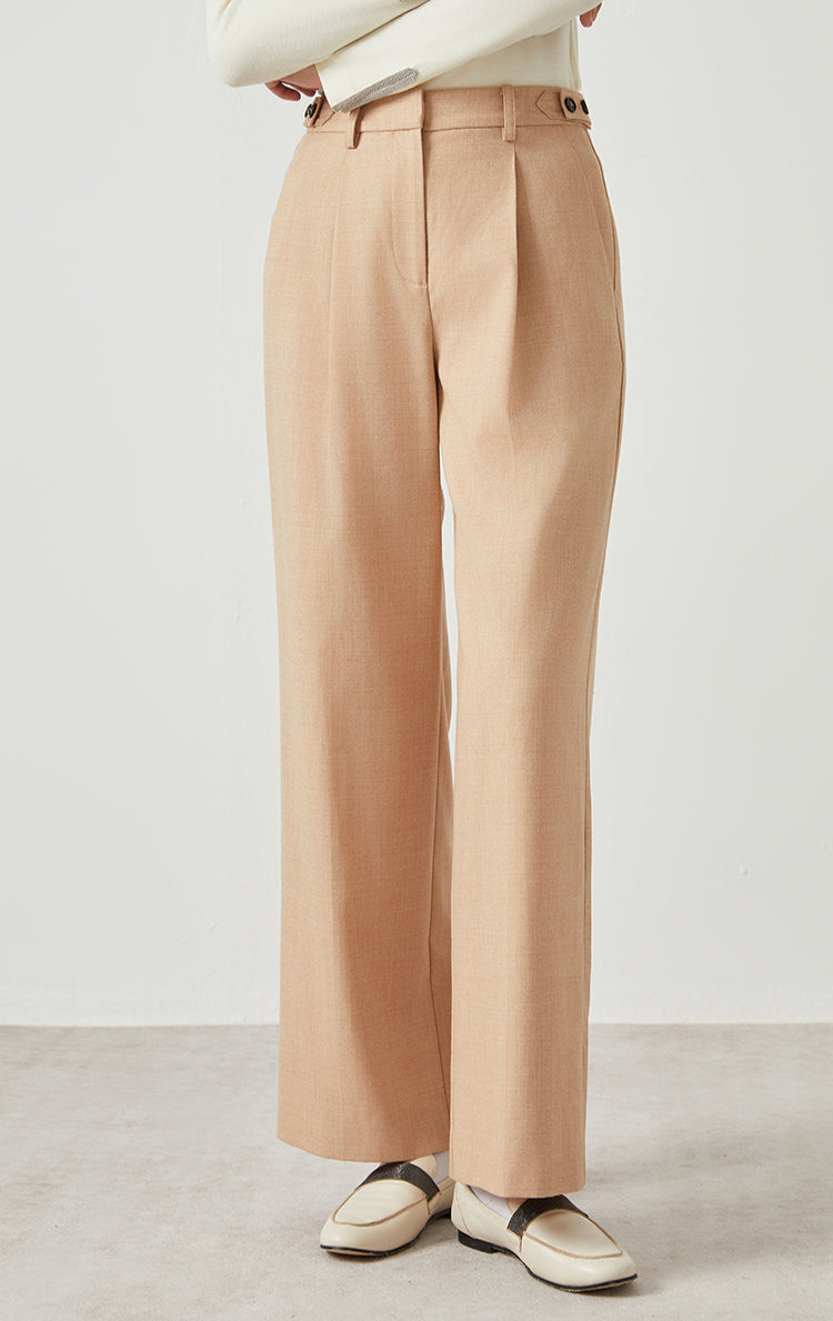 Avustralya Yünü Geniş Paça Pantolon