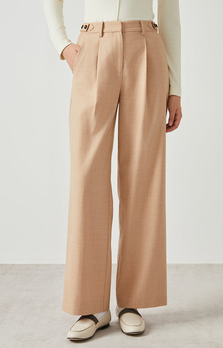 Avustralya Yünü Geniş Paça Pantolon