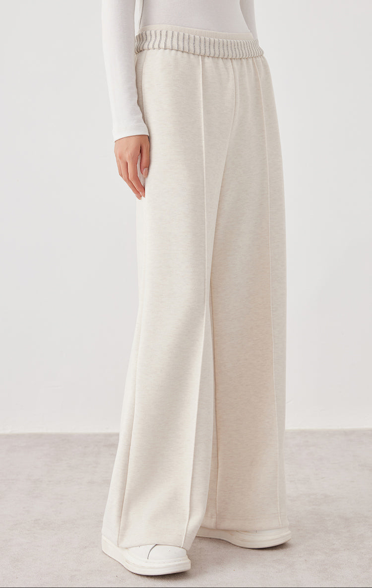 Pamuk Geniş Paça Örgü Pantolon