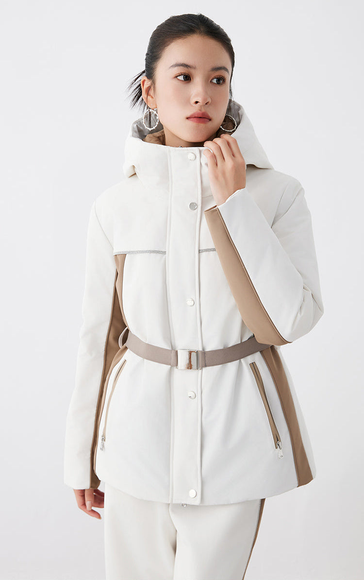 Kaz Tüyü Kapüşonlu Ceket