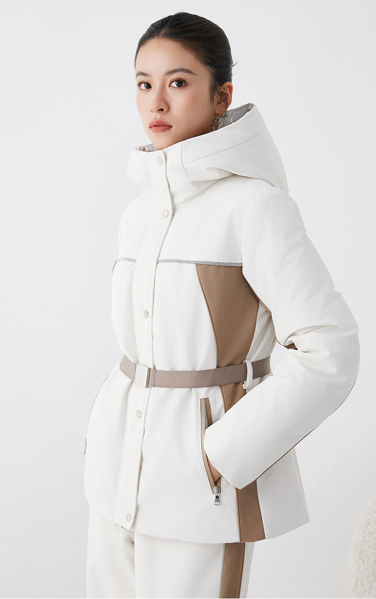 Kaz Tüyü Kapüşonlu Ceket