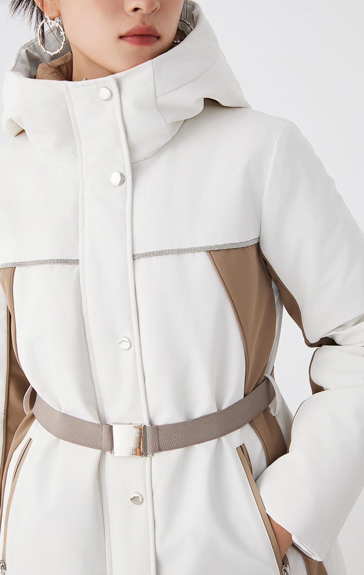 Kaz Tüyü Kapüşonlu Ceket