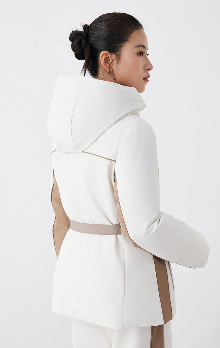 Kaz Tüyü Kapüşonlu Ceket