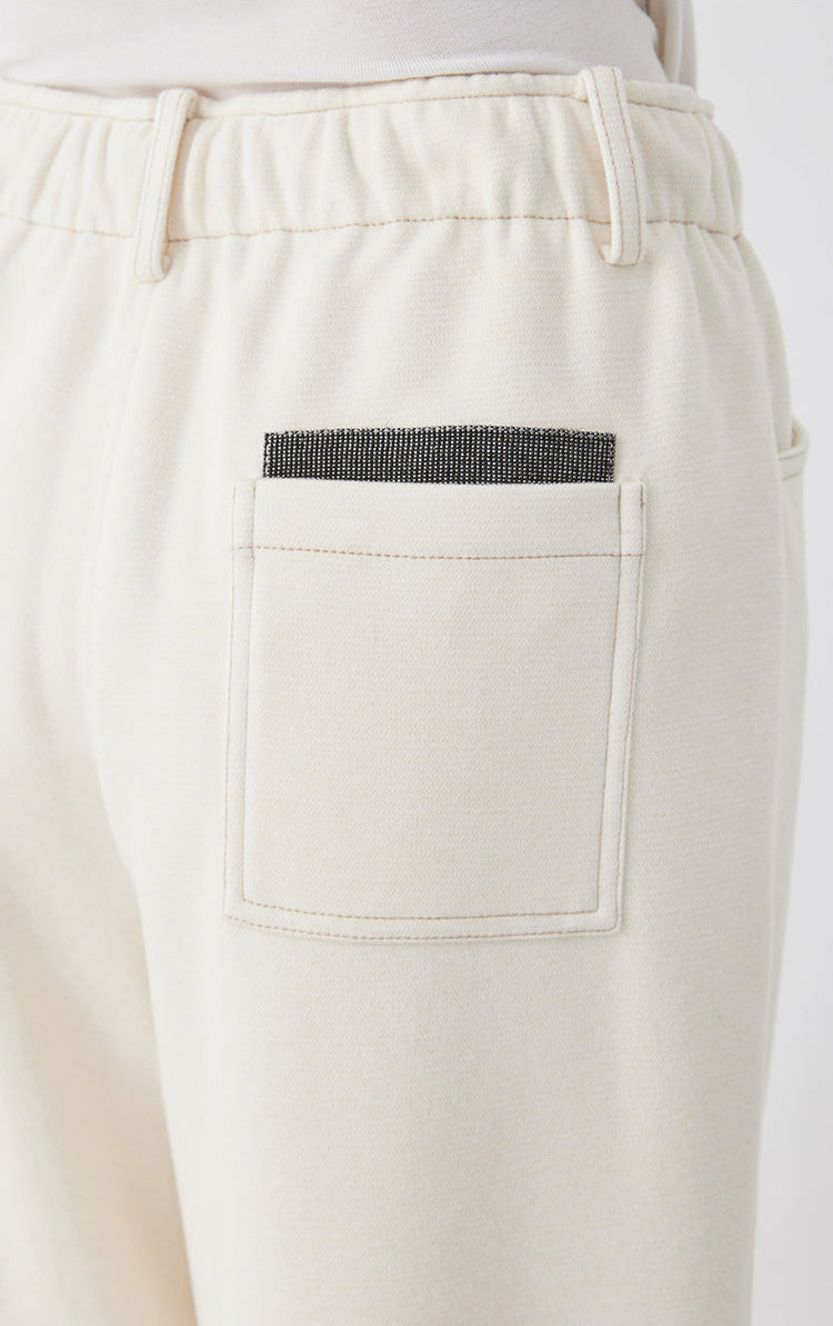 Yün Karışımlı Paça Bağcıklı Pantolon