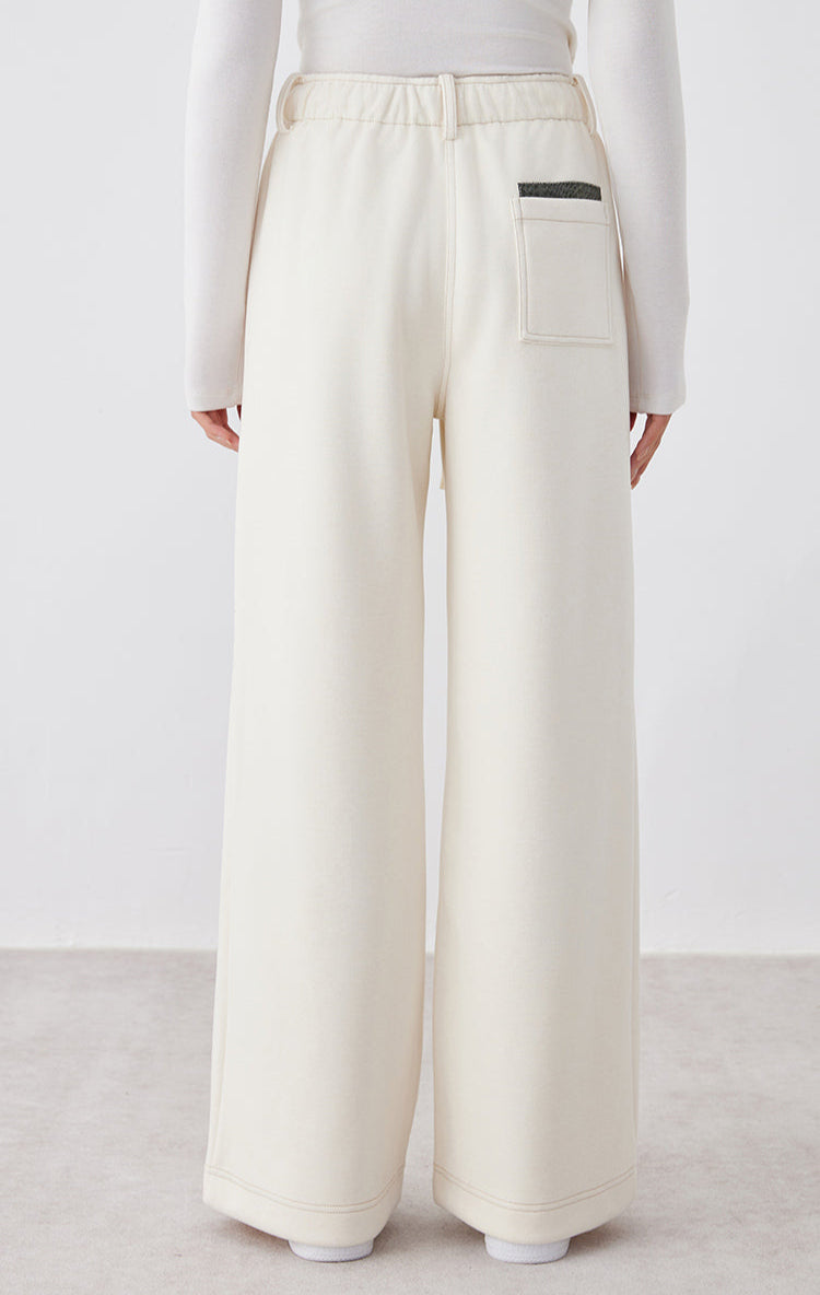 Yün Karışımlı Paça Bağcıklı Pantolon