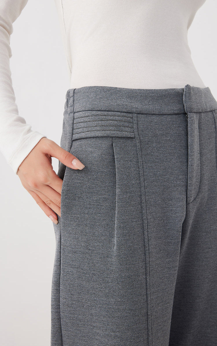 Yün Bol Paça Pantolon