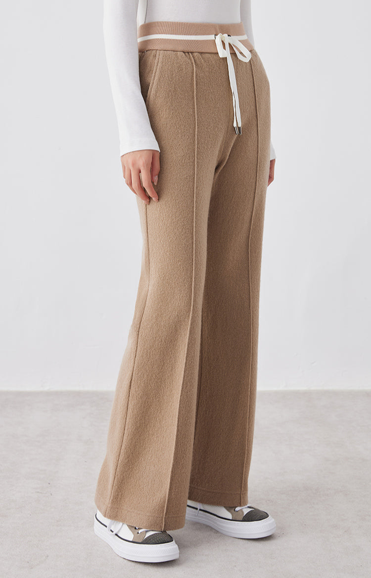 Merino Yünü Geniş Paça Pantolon