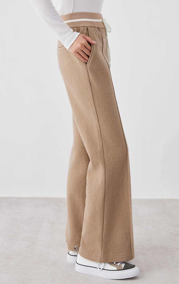Merino Yünü Geniş Paça Pantolon